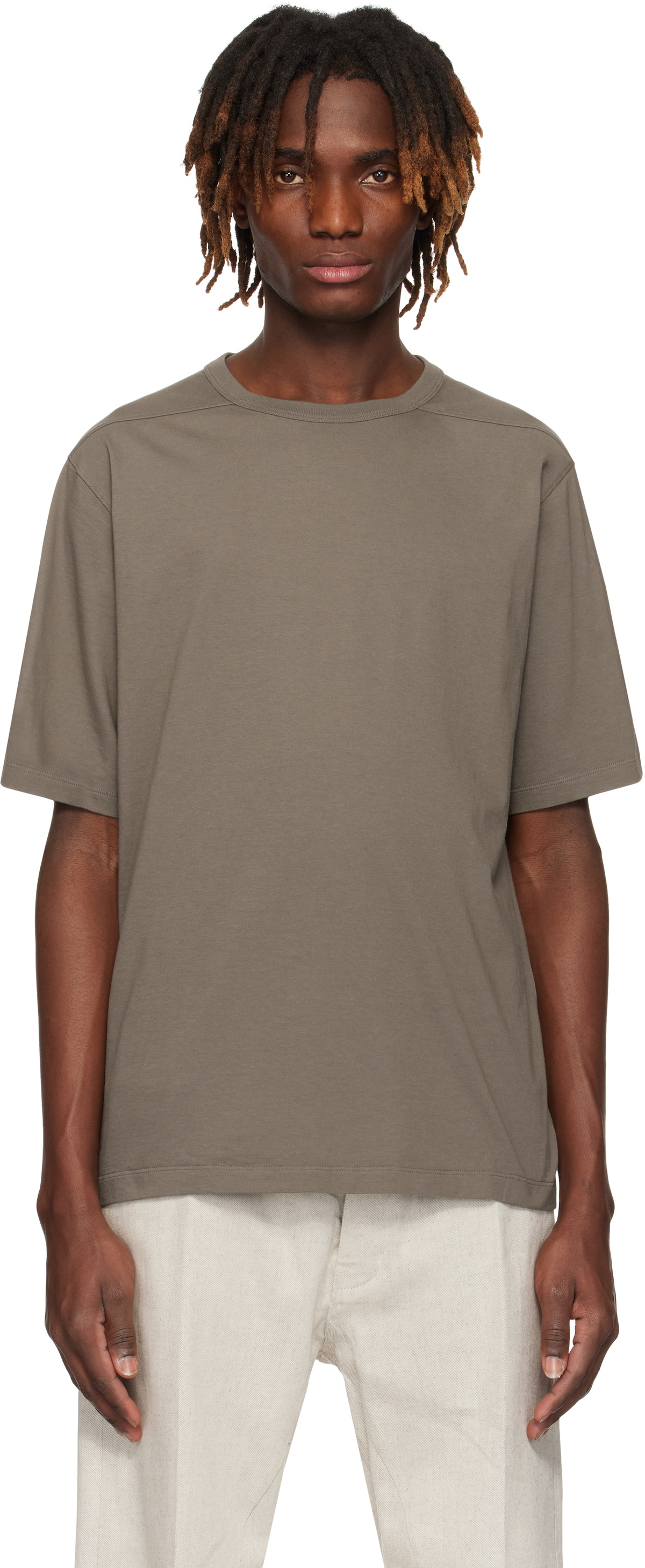 Rick Owens Gray Hollywood Brad T-shirt Rick Owens