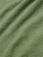Mr P. - Honeycomb-Knit Linen and Cotton-Blend Polo Shirt - Green