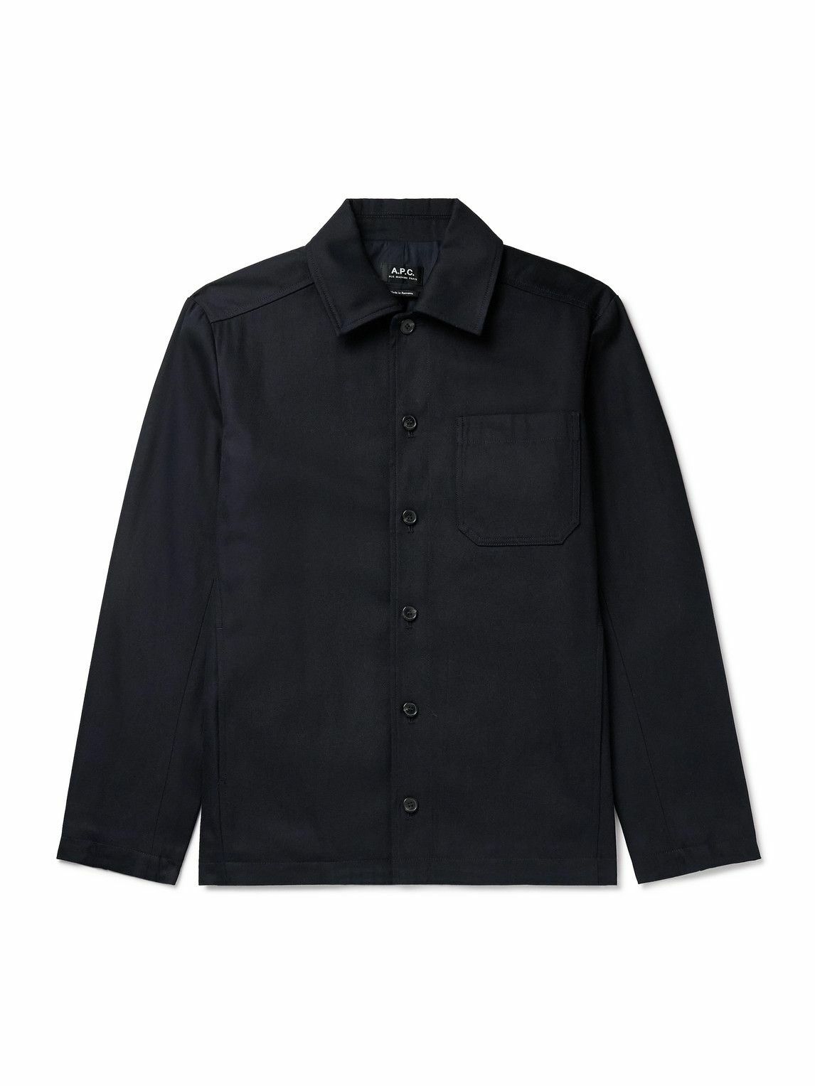 A.P.C. Men's Alex Check Shirt Jacket in Ecru A.P.C.