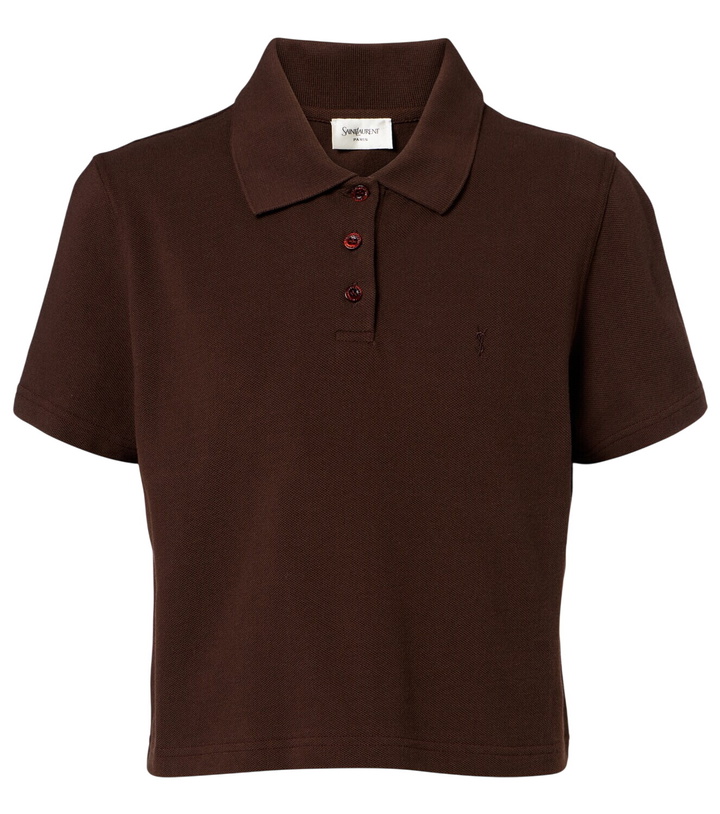 Photo: Saint Laurent Cassandre cotton piqué polo shirt