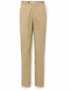 Canali - Straight-Leg Cotton-Blend Suit Trousers - Neutrals