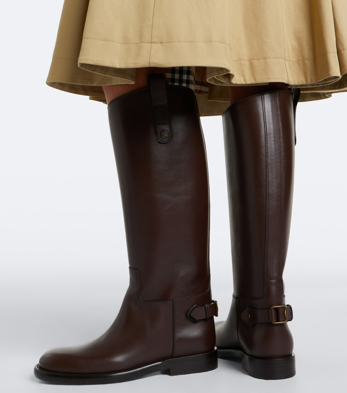 Burberry Cavalier leather knee-high boots