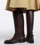 Burberry Cavalier leather knee-high boots