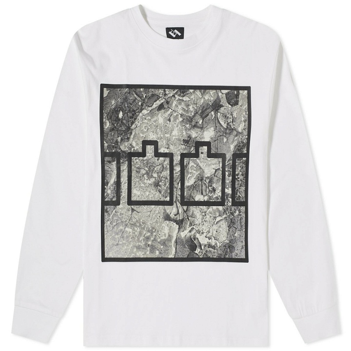 Photo: The Trilogy Tapes Men's Block Ice Long Sleeve T-Shirt in White
