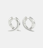 Balenciaga Force Horn XS sterling silver hoop earrings