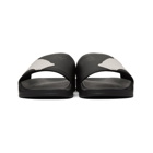 Y-3 Black and White Adilette Sandals