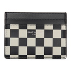 Saint Laurent Black and White Checkered Card Holder