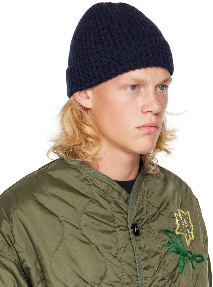 PRESIDENT's Navy Brushed Shetland Beanie