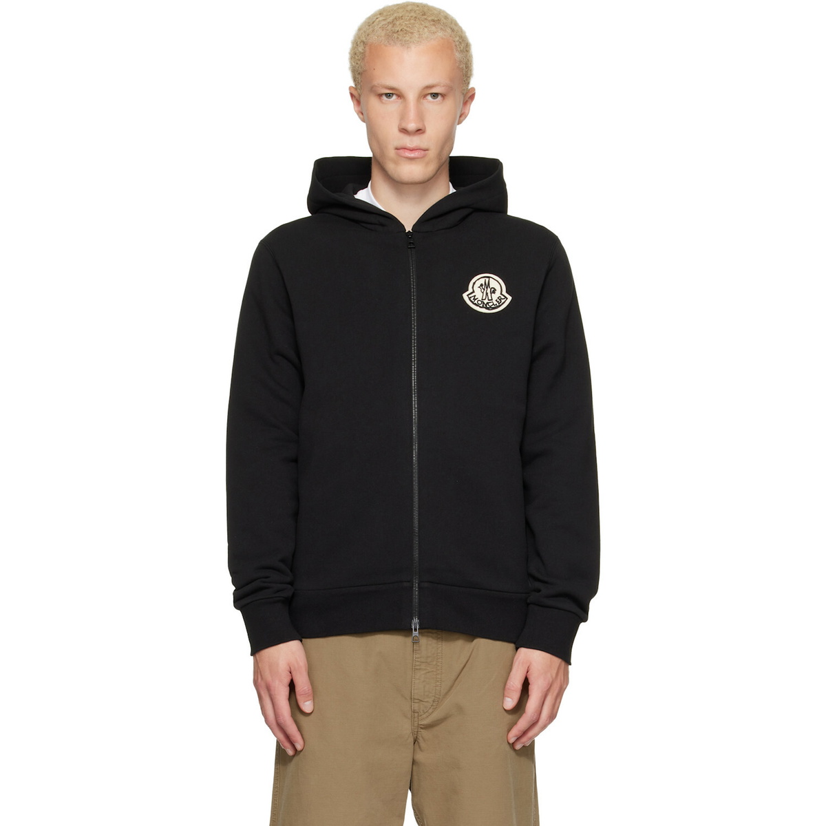 Moncler Black Zip Up Hoodie