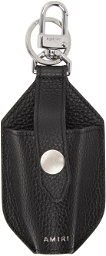AMIRI Black Leather Hand Sanitizer Keychain