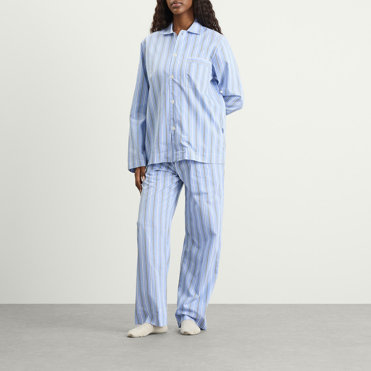 Tekla Fabrics Sleep Pant in Stave Stripes