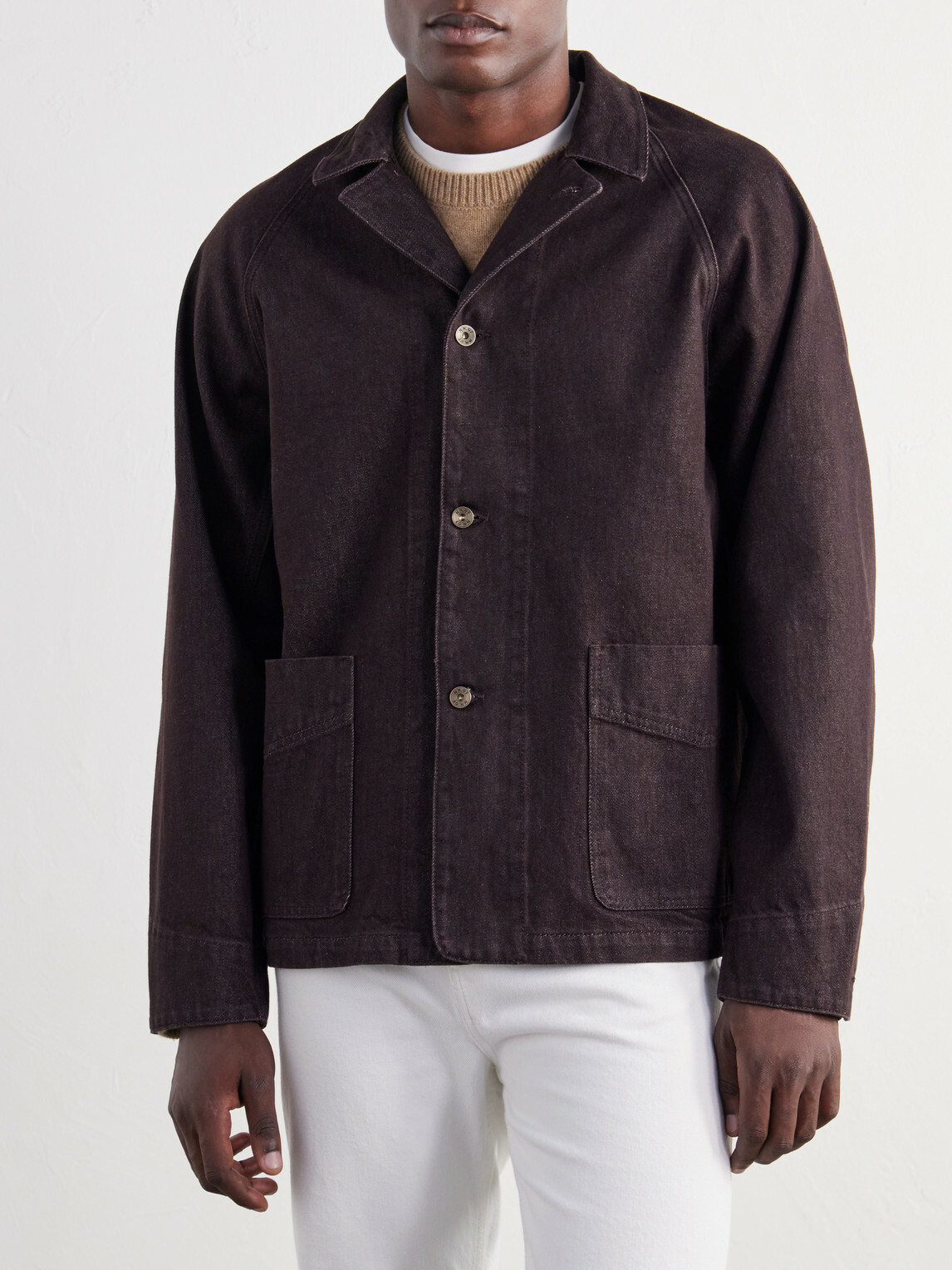 NN07 - Aiko Organic Denim Blouson Jacket - Brown