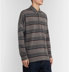 nonnative - Striped Jacquard Polo Shirt - Gray