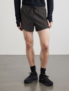 On - Performance Volt Crinkled-Jacquard Recycled-Shell Running Shorts - Brown