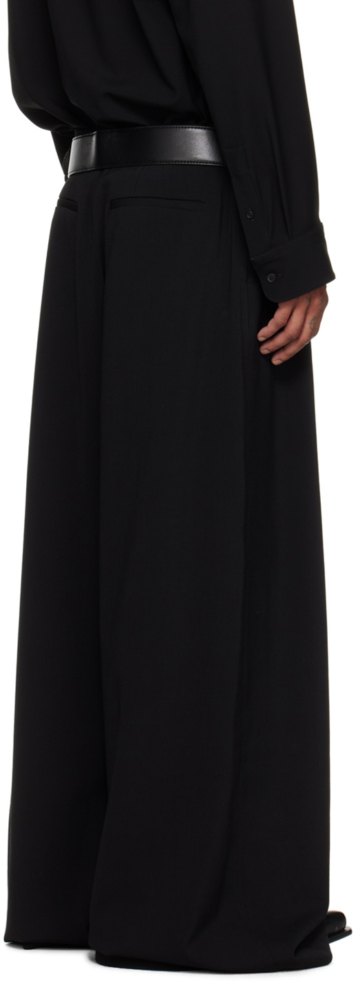 LU'U DAN Black Double Pleat Trousers