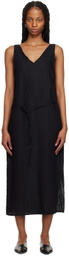 Deiji Studios Black 'The Slip' Midi Dress