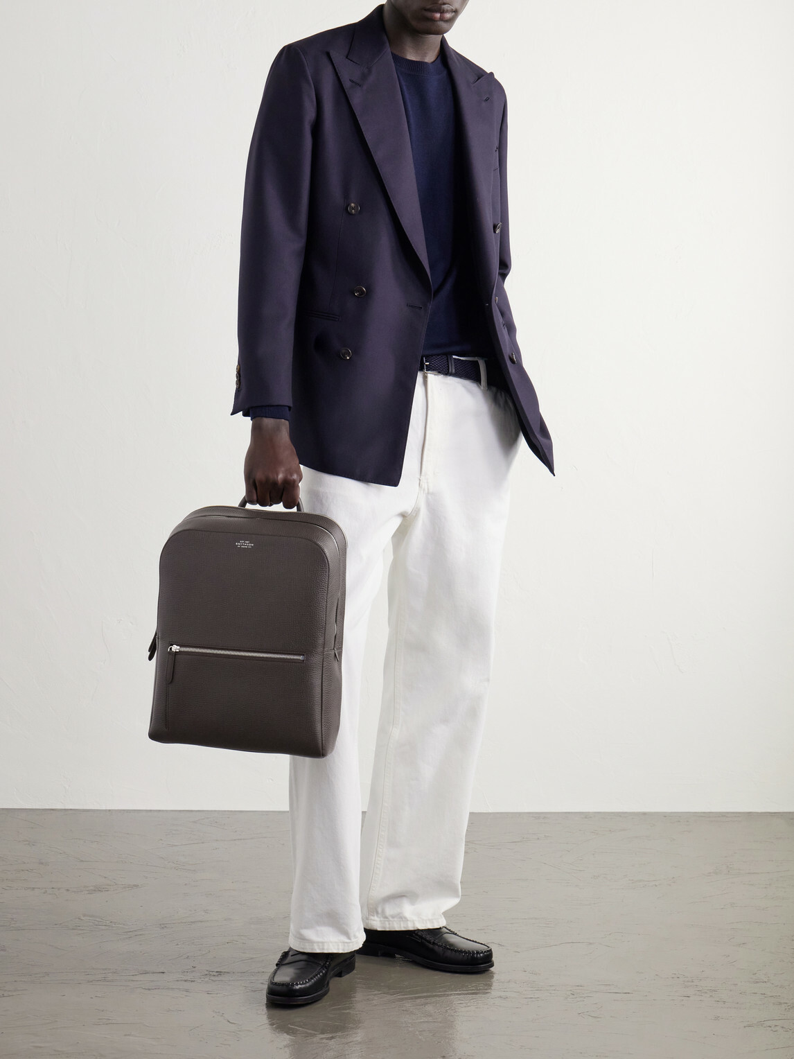 Smythson - Full-Grain Leather Backpack