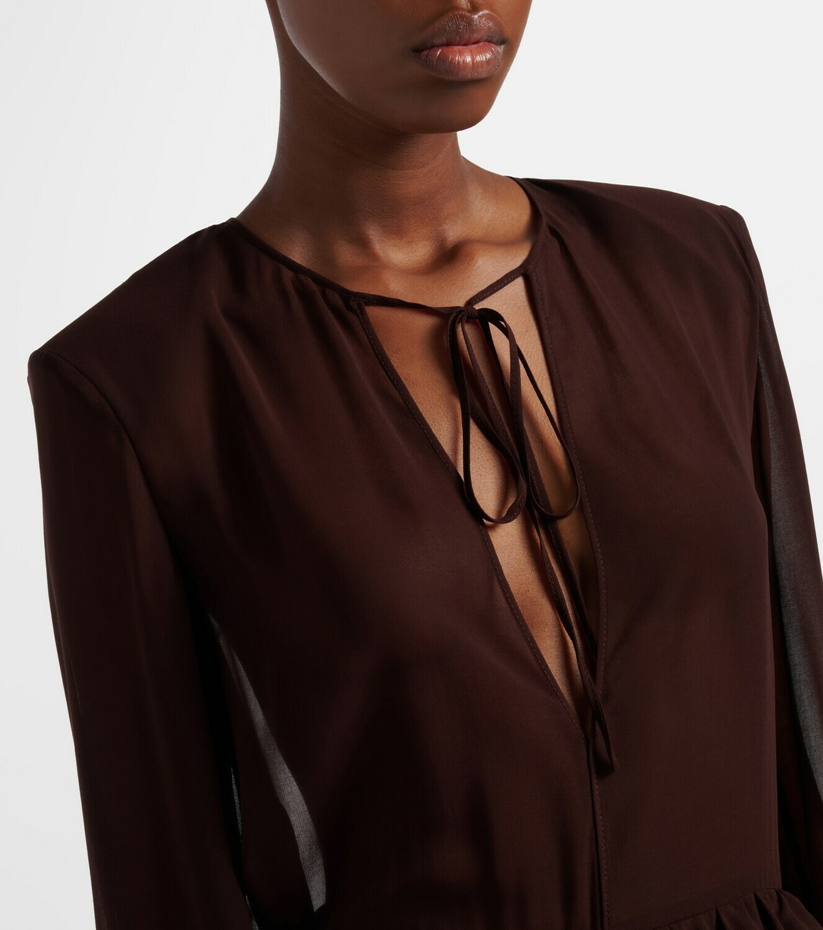 Jacques Wei Ruffled asymmetric minidress