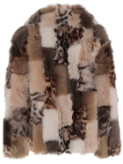 Blancha Color-block Shearling Jacket