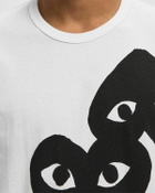 Comme des Garçons Play TEE LOGO PRINT KNIT White Mens Shortsleefe