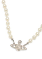Vivienne Westwood Mini Bas Relief Embellished Pearl Choker - Silver - One Size