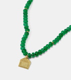Ileana Makri 18kt gold beaded jade necklace