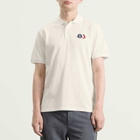 Moncler Men's Cotton Pique Logo Polo in White