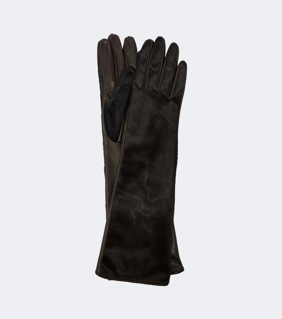 Nour Hammour Calf hair and leather gloves