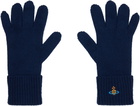 Vivienne Westwood Navy Sporty Gloves