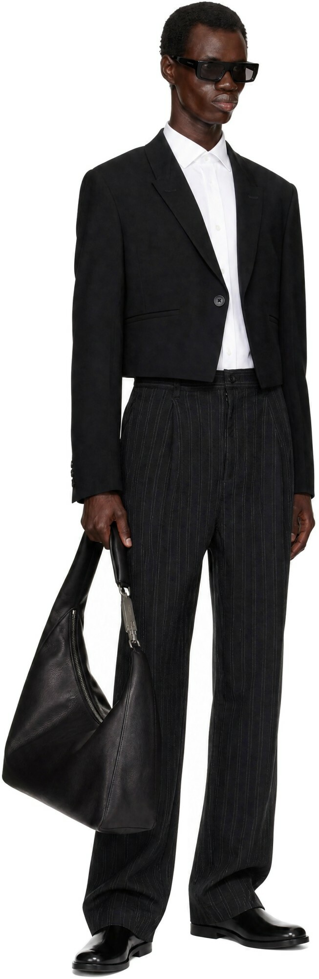 Junya Watanabe Gray Striped Trousers