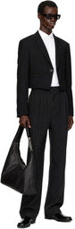 Junya Watanabe Gray Striped Trousers