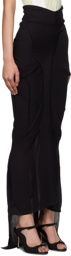 Talia Byre Black Draped Maxi Skirt