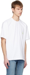 Solid Homme White Tennis-Tail T-Shirt