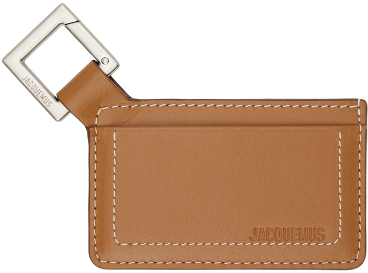 Photo: JACQUEMUS Brown Les Classiques 'Le porte-cartes Cuerda' Card Holder