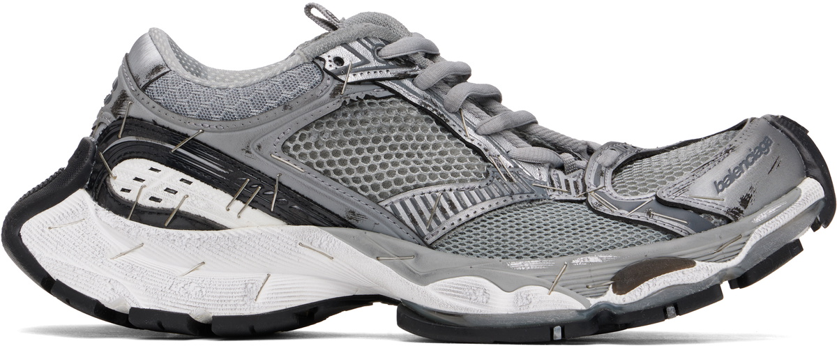 スニーカー BALENCIAGA GREY STAPLER LEATHER SNEAKERS Balenciaga Stapler Sneakers In Grey | ModeSens