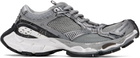 Balenciaga Gray & Silver Stapler Sneakers