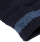 Oliver Spencer - Striped Wool-Blend Gloves - Blue