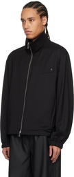 Helmut Lang Black Relaxed Wool Bomber Jacket