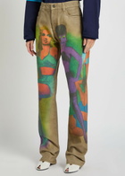 Versace The Femmes Printed Straight-leg Jeans Multicoloured