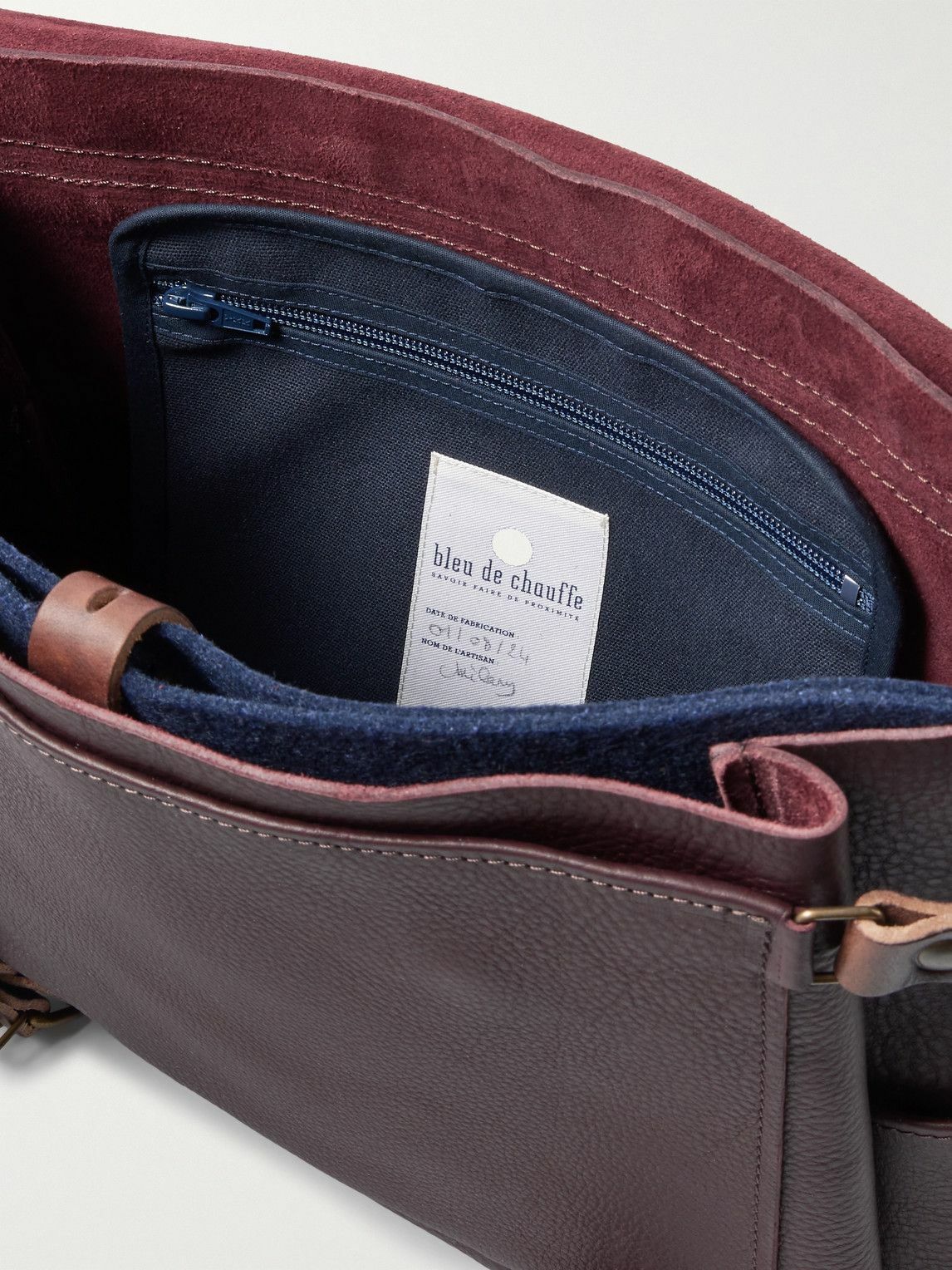 Bleu de Chauffe - Eclair Full-Grain Leather Messenger Bag Bleu de