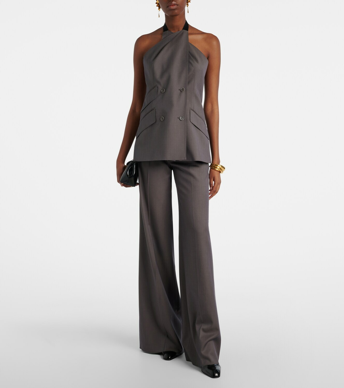 Max Mara Cali halterneck virgin wool vest