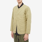 Universal Works Men's Reversible Quilted Liner Jacket in Olive/Navy