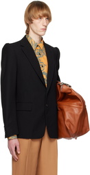 Dries Van Noten Black Notched Lapel Blazer