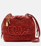 Chloé Summer Banana Mini raffia shoulder bag
