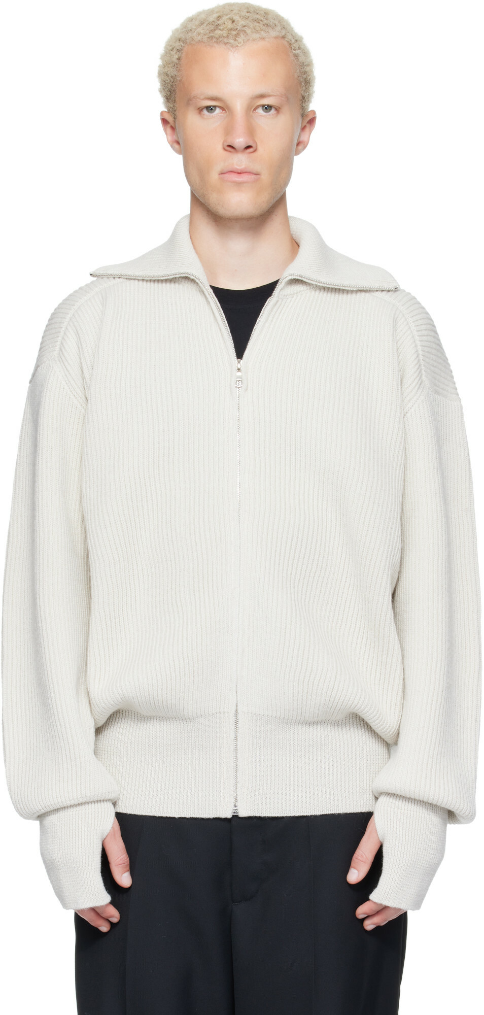 Rier White Utility Cardigan