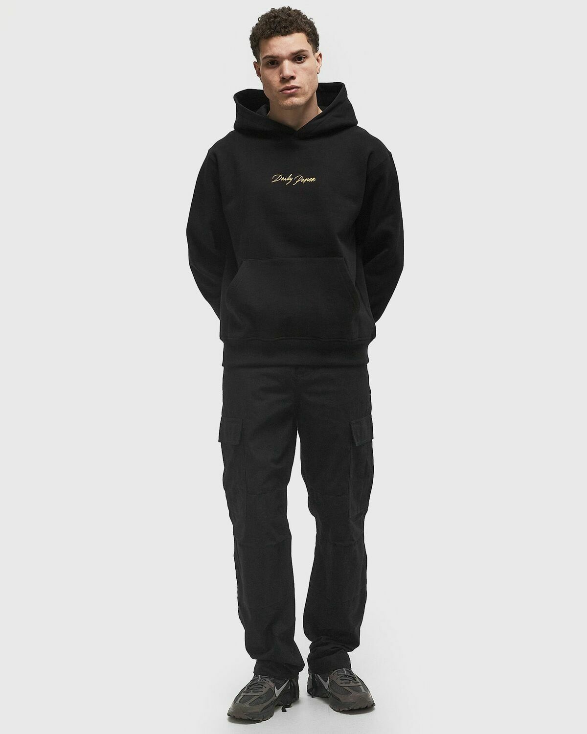 Daily Paper Frame hoodie Black Mens Hoody