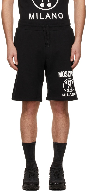 Photo: Moschino Black Double Question Mark Shorts
