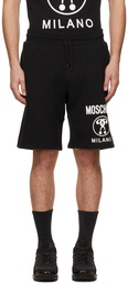 Moschino Black Double Question Mark Shorts