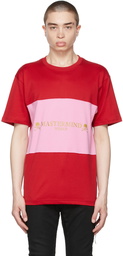 mastermind WORLD Red & Pink Horizontal T-Shirt