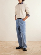 A.P.C. - Logo-Embroidered Cotton-Blend Jersey Sweatshirt - Neutrals